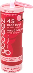 GOO-EEZ Compact Eco-Friendly Dog Poop Bags with Disposable Dispenser, Cherry Pop, 45 count