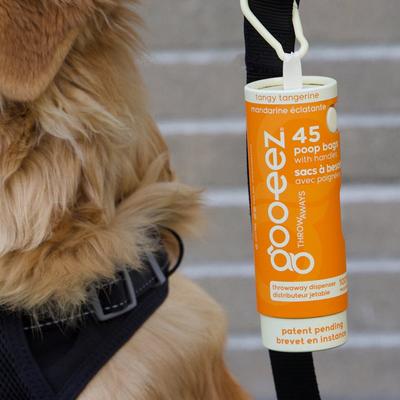 Show full view: GOO-EEZ Compact Eco-Friendly Dog Poop Bags with Disposable Dispenser, Tangy Tangerine, 45 count slide 4 of 5