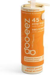 GOO-EEZ Compact Eco-Friendly Dog Poop Bags with Disposable Dispenser, Tangy Tangerine, 45 count