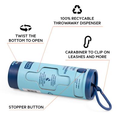 Show full view: GOO-EEZ Compact Eco-Friendly Dog Poop Bags with Disposable Dispenser, Watermelon Breeze, 45 count slide 2 of 4