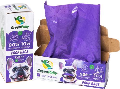 Show full view: GreenPolly Leak-Resistant & Fits Leash Dispensers Dog Waste & Poop Bags, Unscented, 9 x 13-in, 40 count slide 3 of 5