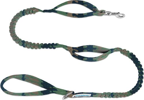 Show full view: Shed Defender Three Handle Bungee Reflective Dog Leash, Camo, 4 to 7-ft long, 1-in wide slide 4 of 11