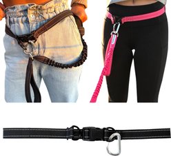 Shed Defender Attaches to any Leash Hands-Free Dog Leash Belt, Black