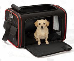 EliteField Soft-Sided Airline-Approved Dog & Cat Carrier Bag, Black, 20-in