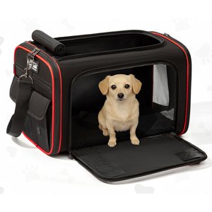 EliteField Soft-Sided Airline-Approved Dog & Cat Carrier Bag, Black, 20-in
