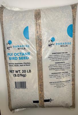 Show full view: Paradise Mills Fly Octane Seed Blend Wild Bird Food, 20-lb bag slide 2 of 2