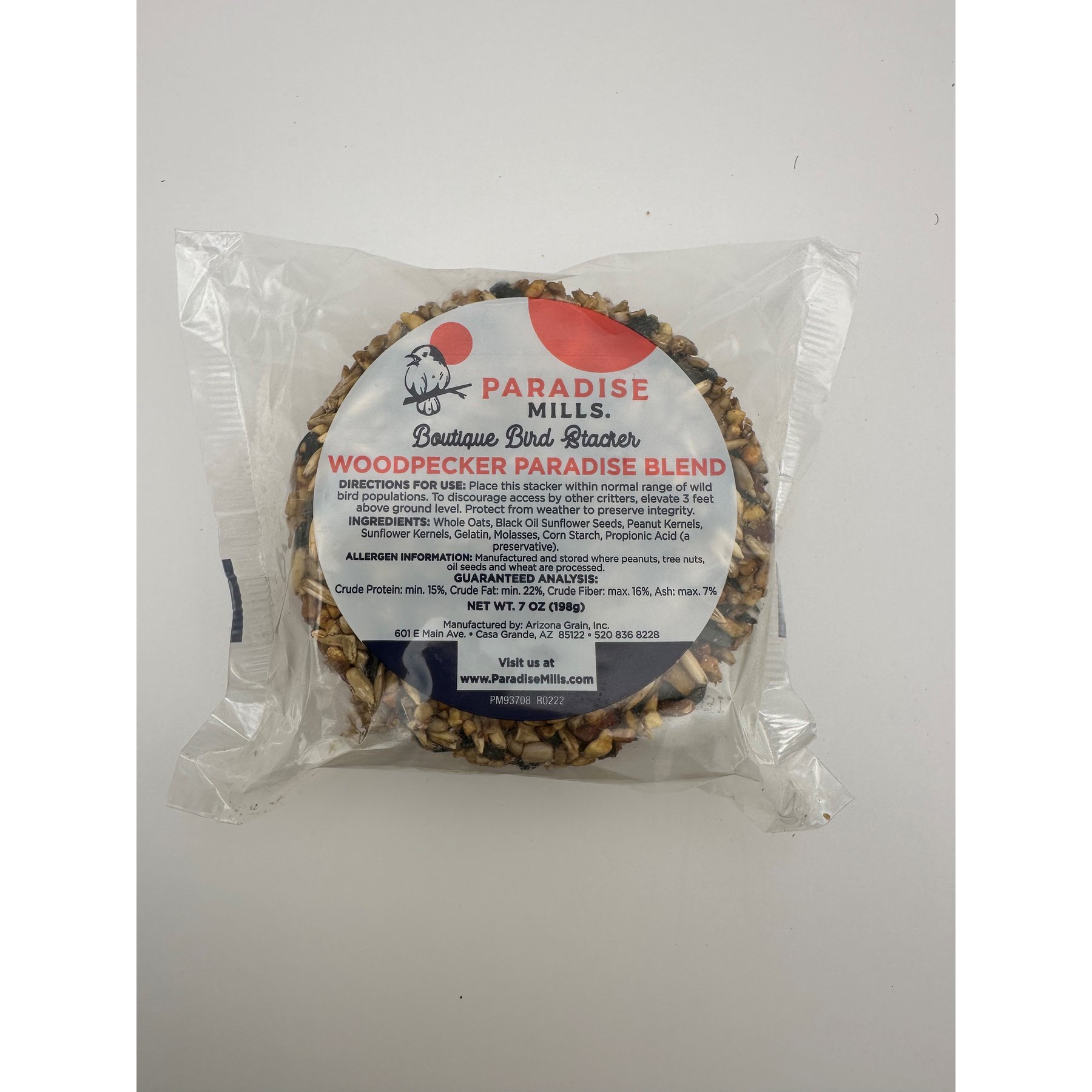 Paradise Mills Stacker Woodpecker Paradise Seed Blend Wild Bird Food, 7-oz block, 6 count