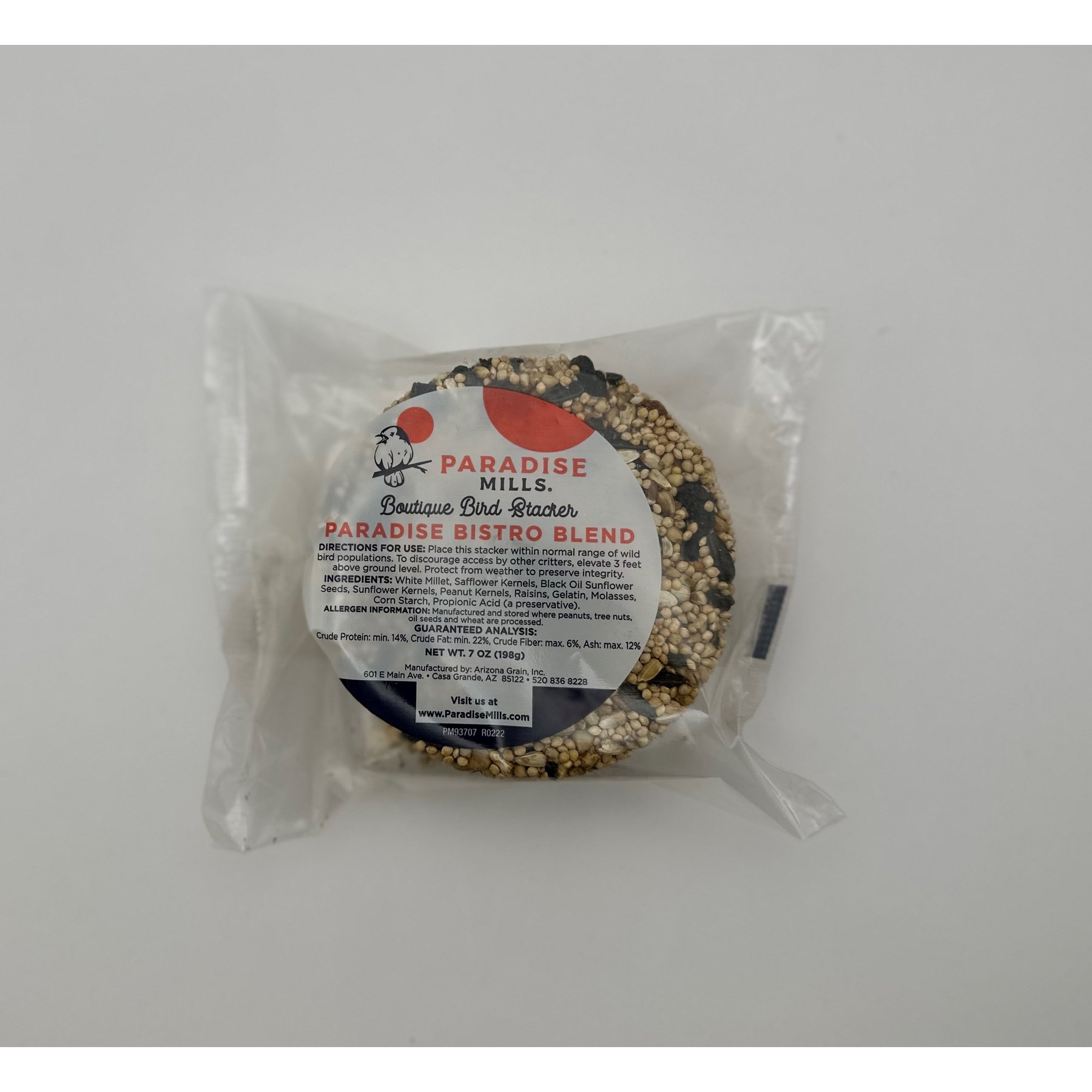 Paradise Mills Paradise Bistro Stacker Seed Blend Wild Bird Food, 7-oz block, 6 count
