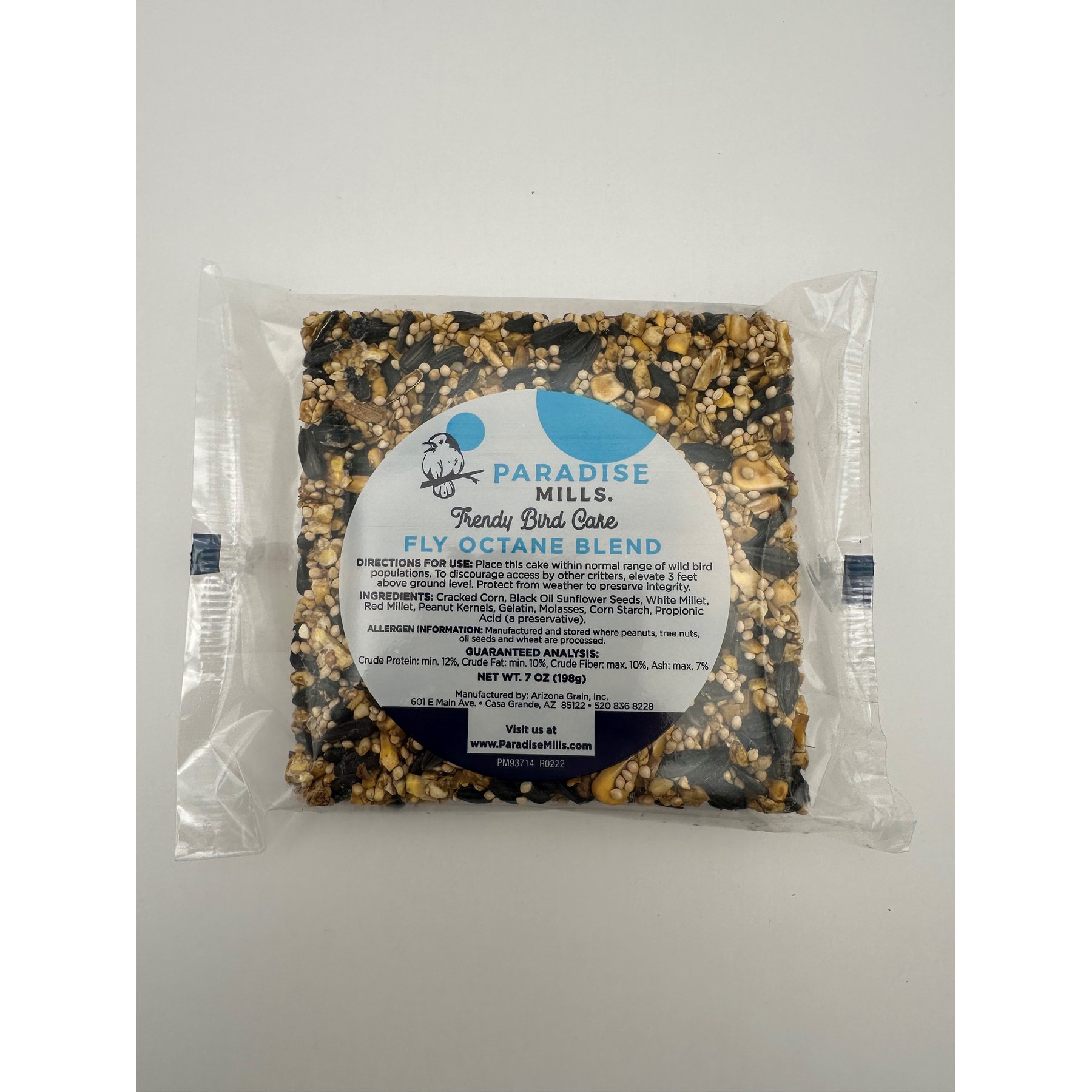 Paradise Mills Cake Mini Fly Octane Seed Blend Wild Bird Food, 7-oz block, 8 count