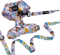 Sassy Woof Disney's Jasmine Dog Harness & Leash, Medium: 18 to 25-in chest