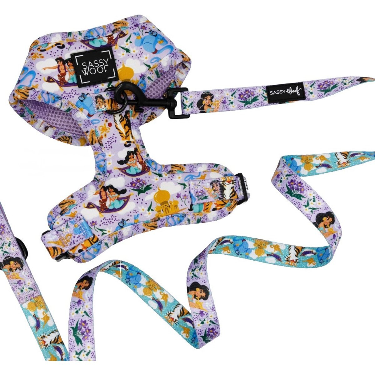 Sassy Woof Disney's Jasmine Dog Harness & Leash, XX-Large: 25 to 37-in chest