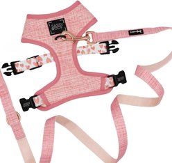 Sassy Woof Dolce Rose Dog Harness & Leash, Medium: 18 to 25-in chest