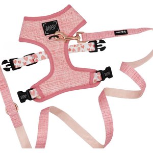 Sassy Woof Dolce Rose Dog Harness & Leash, X-Large: 24 to 35-in chest