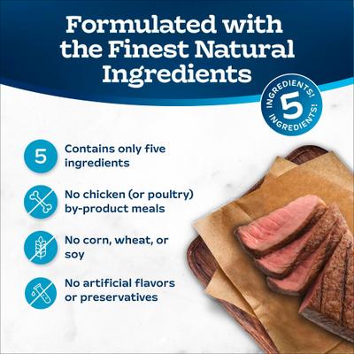 Show full view: Blue Buffalo Tastefuls Purées Beef Adult Cat Food Complement, 3-oz pouch, 12 count slide 7 of 10