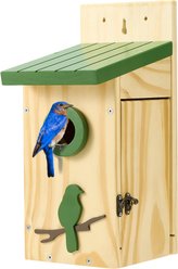 Kingsyard Classic Bird House with Predator Guard, Green