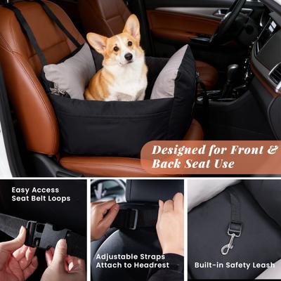 Show full view: LFC PETS Dog Car Booster Seat, Black slide 6 of 8