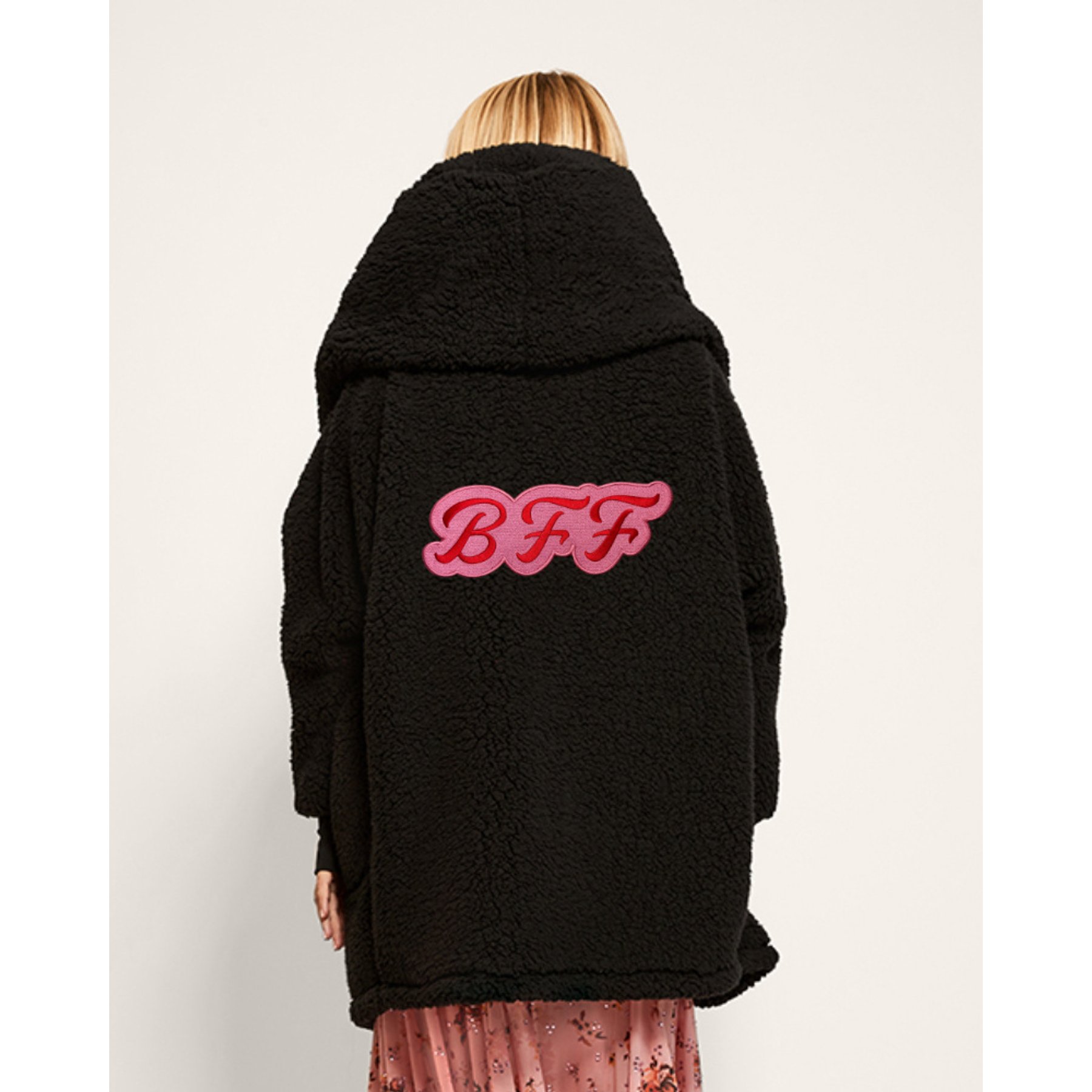 Jill Martin Beth's Furry Friends BFF Sherpa Lounger Jacket, Black, X-Small/Small