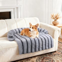 LFC PETS Sofa Bolster Dog & Cat Couch Cover, Grey, Medium