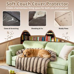 LFC PETS Sofa Bolster Dog & Cat Couch Cover, Brown, Large slide 2 of 6