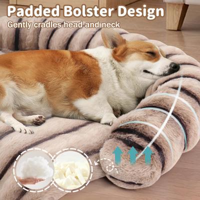 Show full view: LFC PETS Sofa Bolster Dog & Cat Couch Cover, Brown, Large slide 3 of 7