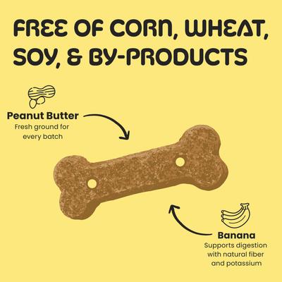 Show full view: Wet Noses Moments Peanut Butter Banana Soft & Chewy Dog Treats, 10-oz bag slide 5 of 6