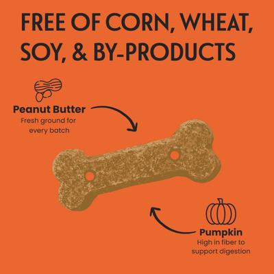 Show full view: Wet Noses Moments Pumpkin Crunchy Biscuits Dog Treats, 10-oz bag slide 5 of 6