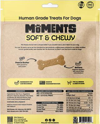Show full view: Wet Noses Moments Peanut Butter Banana Soft & Chewy Dog Treats, 10-oz bag slide 3 of 6