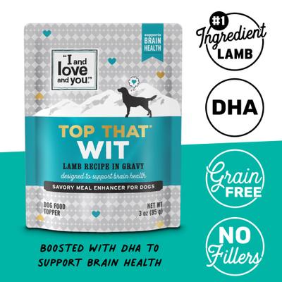 Show full view: I and Love and You Top That Wit Lamb Recipe in Gravy Wet Dog Food Topper, 3-oz pouch, case of 12 slide 4 of 7