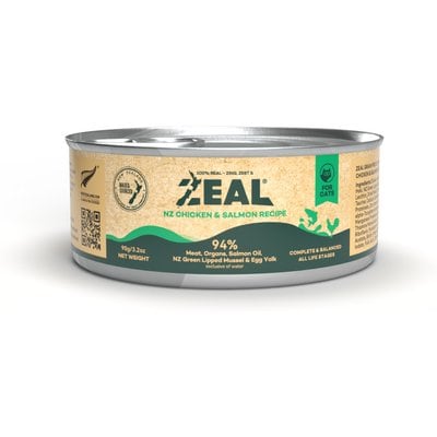 ZEAL New Zealand ZEAL New Zealand Chicken & Salmon Recipe High Protein Grain-Free Pate Wet Cat Food, 3.17-oz can, case of 24