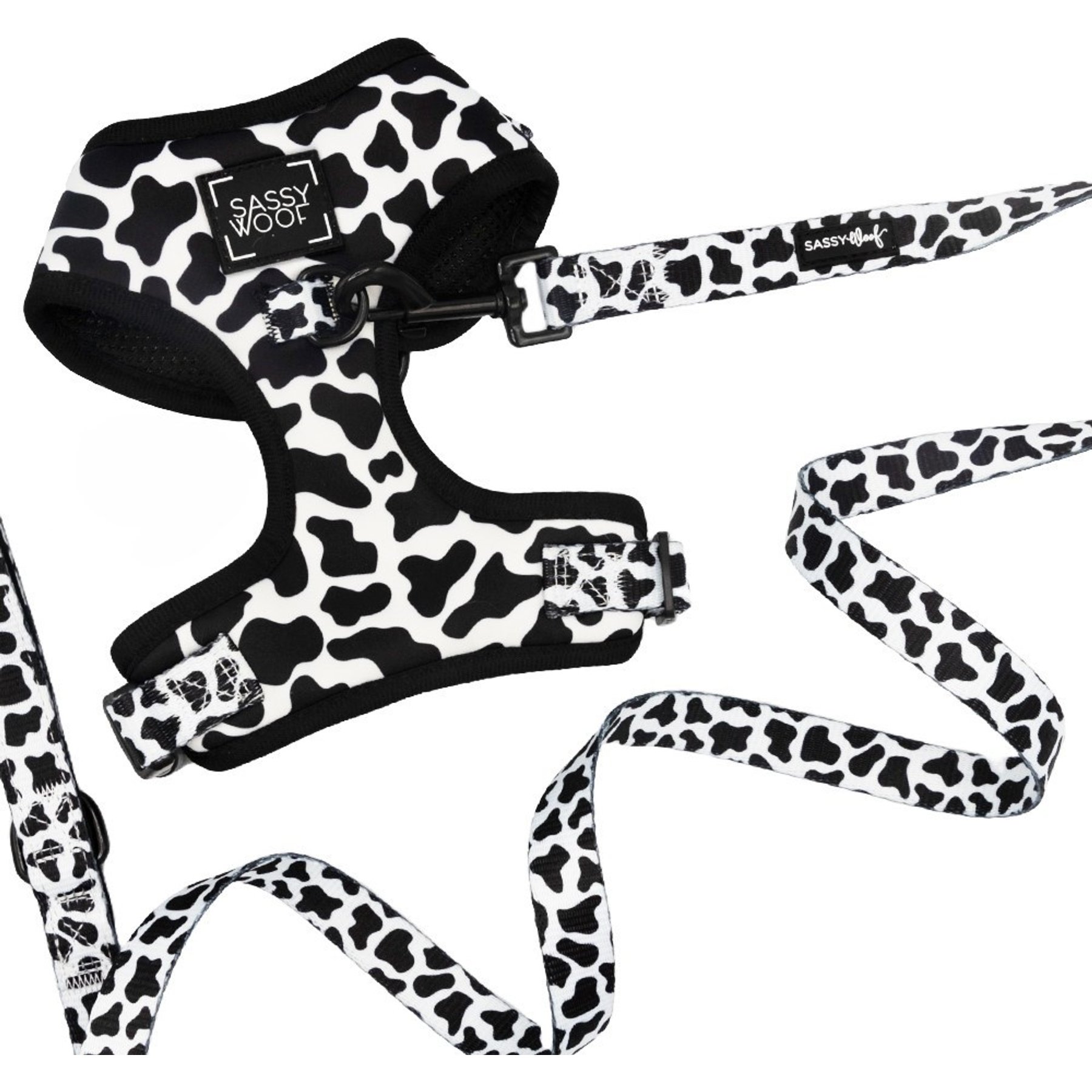 Sassy Woof Whole Milk Dog Harness & Leash, Large: 22 to 33-in chest