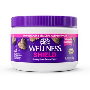 Wellness Shield Immunity & Allergy Support Salmon Flavor Chew Supplements for Dogs, 45 count