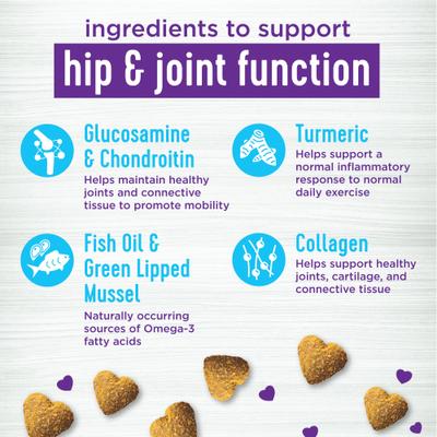 Show full view: Wellness Move Hip & Joint Chicken Flavor Chew Supplements for Dogs, 45 count slide 5 of 10