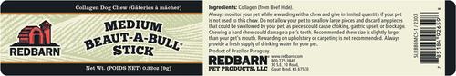 Show full view: Redbarn Beaut-a-Bull Collagen Stick Dog Chew, Medium, 1 count slide 7 of 8