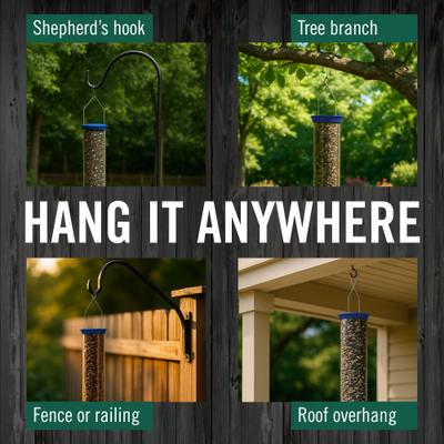 Show full view: Droll Yankees Yankee Whipper Collapsing Curved Perch Bird Feeder, 21-in slide 6 of 10