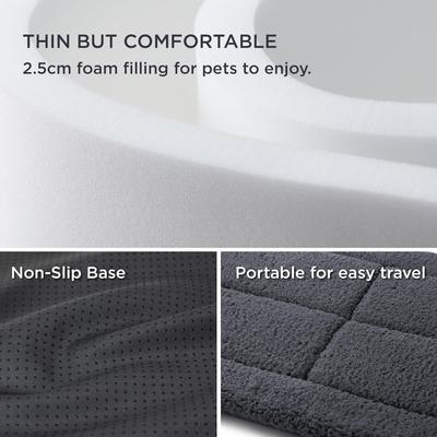 Show full view: Bedsure Thin Reversible Dog Crate Mat, Grey, 48-in slide 2 of 8