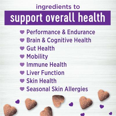 Show full view: Wellness Peanut Butter & Apple Flavored Soft Chews Multi-Benefit Supplements for Dogs, 45 count slide 5 of 8