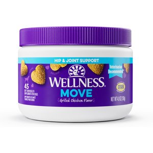 Wellness Move Hip & Joint Chicken Flavor Chew Supplements for Dogs, 45 count