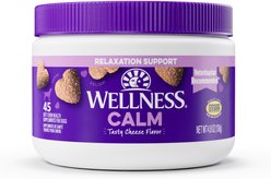 Wellness Calm Relaxation Support Cheese Flavor Chew Supplements for Dogs, 45 count