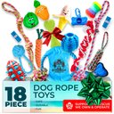 Pacific Pups Rescue Rope & Chew Dog Toy Variety Pack, 18 count