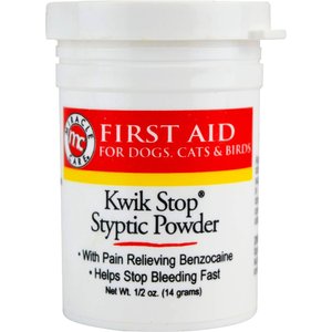 Miracle Care Kwik-Stop Styptic Powder for Dogs, Cats & Birds, 0.5-oz jar