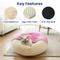 Show in main carousel: PawsPik Orthopedic Memory Foam Donut-Themed Plush Bolster Cat & Dog Bed & Removable Cover, Medium, Strawberry slide 3 of 10