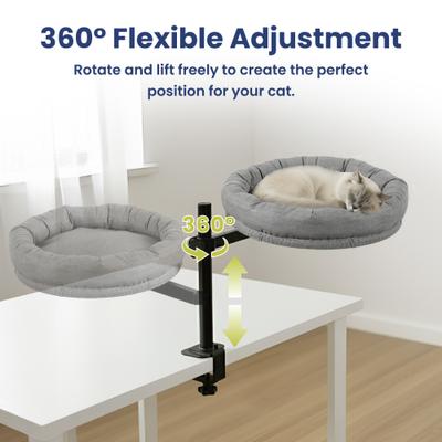 Show full view: PawsPik Adjustable 360° Desk Cotton Cat Nest Bed slide 5 of 10