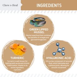 Chew + Heal Hip & Joint Mobility Peanut Butter Flavored Soft Chew Senior Dog Supplement, 120 count slide 2 of 9