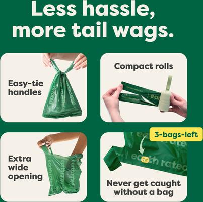 Show full view: Earth Rated Dog & Cat Waste Removal Bags with Handle, Lavender, 120 count slide 4 of 8