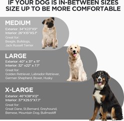 ATIFBOP Cooling Energy Gel Memory Foam Orthopedic Bolster Dog & Cat Bed with Removable Cover, Grey, Medium slide 2 of 6