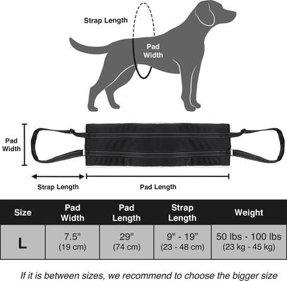 Show full view: SunGrow Adjustable Dog Lift Harness, Large slide 4 of 4
