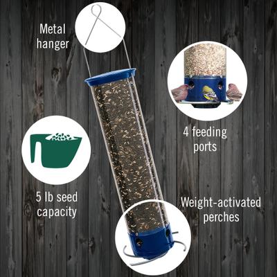 Show full view: Droll Yankees Yankee Whipper Collapsing Curved Perch Bird Feeder, 21-in slide 3 of 10