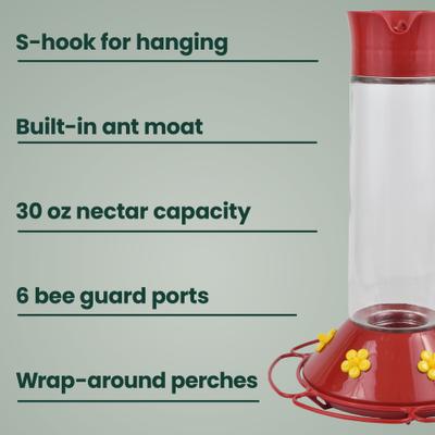 Show full view: Perky-Pet Our Best Glass Hummingbird Feeder, 30-oz slide 3 of 10