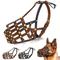 Show in main carousel: OOPSDOGGY Breathable Secure Basket Leather German Shepherd Dog Muzzle, Brown, Medium slide 1 of 7