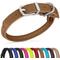 Show in main carousel: OOPSDOGGY Soft Rolled Leather Dog Collar, Brown, X-Large: 17 to 21-in neck, 3/4-in wide slide 1 of 8